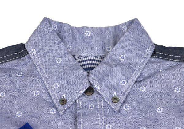 JUNYA WATANABE MAN Chambray Floral BD Sleeve Shirt Size XS
