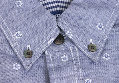 JUNYA WATANABE MAN Chambray Floral BD Sleeve Shirt Size XS