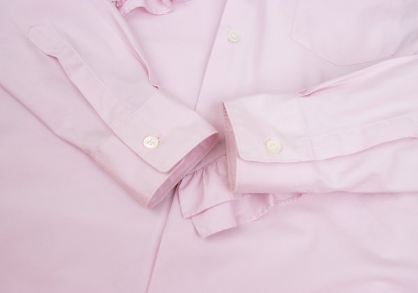 COMME des GARCONS Cotton Frill Patch Long Shirt Pink Size XS
