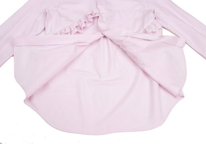 COMME des GARCONS Cotton Frill Patch Long Shirt Pink Size XS
