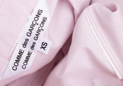 COMME des GARCONS Cotton Frill Patch Long Shirt Pink Size XS