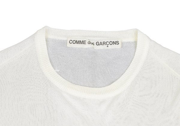 COMME des GARCONS Acrylic Short Sleeve Sweater White Size M