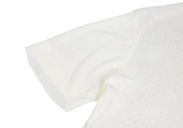 COMME des GARCONS Acrylic Short Sleeve Sweater White Size M