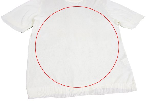 COMME des GARCONS Acrylic Short Sleeve Sweater White Size M