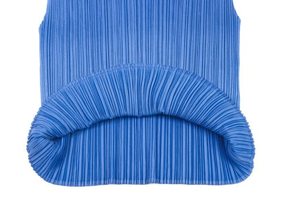 PLEATS PLEASE Pleated Sleeveless Top Light Blue Size 3