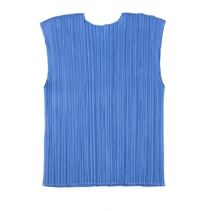 PLEATS PLEASE Pleated Sleeveless Top Light Blue Size 3