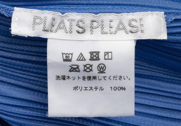 PLEATS PLEASE Pleated Sleeveless Top Light Blue Size 3