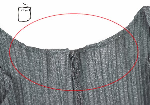 PLEATS PLEASE Pleated Buttonless Cardigan Gray Size 3