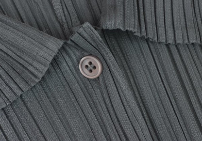 PLEATS PLEASE Pleated Long Sleeve Shirt Gray Size 3
