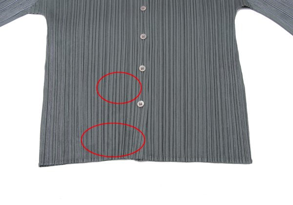 PLEATS PLEASE Pleated Long Sleeve Shirt Gray Size 3