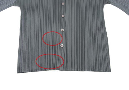 PLEATS PLEASE Pleated Long Sleeve Shirt Gray Size 3