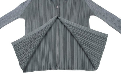 PLEATS PLEASE Pleated Long Sleeve Shirt Gray Size 3