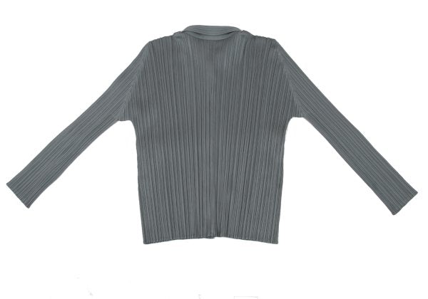 PLEATS PLEASE Pleated Long Sleeve Shirt Gray Size 3