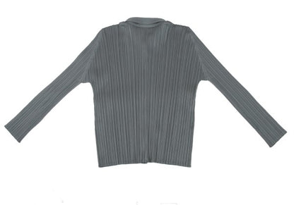 PLEATS PLEASE Pleated Long Sleeve Shirt Gray Size 3