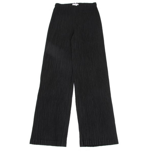 ISSEY MIYAKE Polyester Pleated Straight Pants Black Size 1