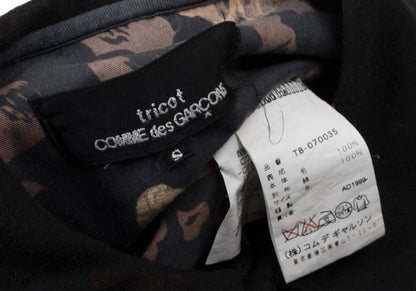 tricot COMME des GARCONS Floral Print Blouse Black Size S