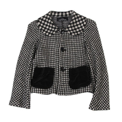 tricot COMME des GARCONS Check Velour Jacket Black Size S