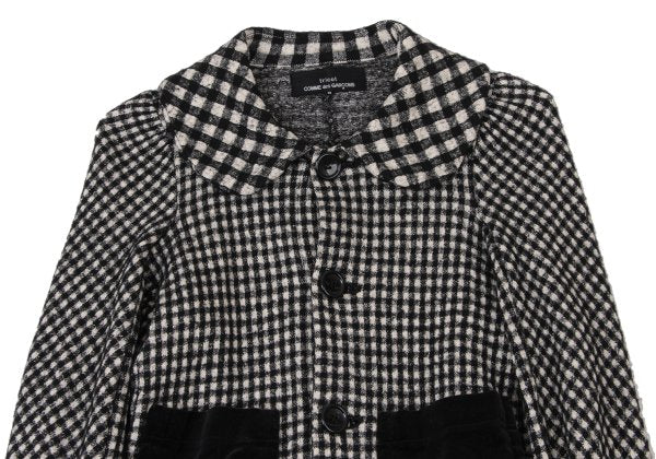 tricot COMME des GARCONS Check Velour Jacket Black Size S