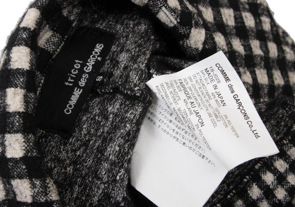 tricot COMME des GARCONS Check Velour Jacket Black Size S