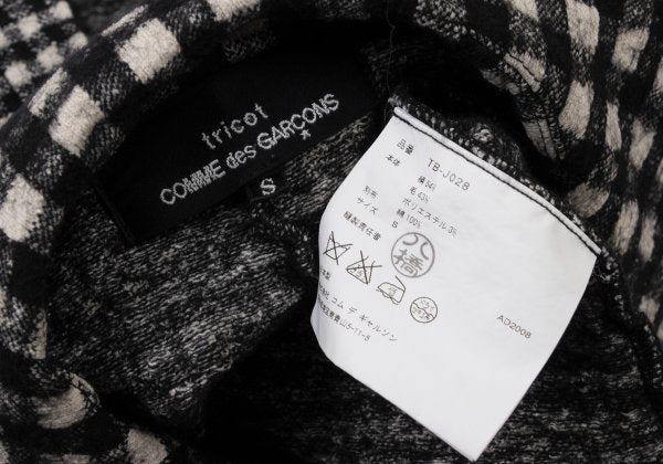 tricot COMME des GARCONS Check Velour Jacket Black Size S