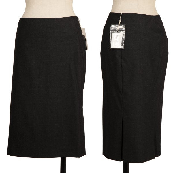 agnes b. Wool A-Line Midi Skirt Charcoal Size 36
