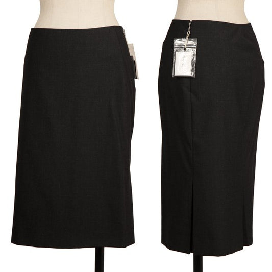 agnes b. Wool A-Line Midi Skirt Charcoal Size 36