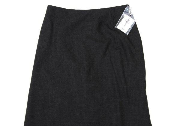 agnes b. Wool A-Line Midi Skirt Charcoal Size 36