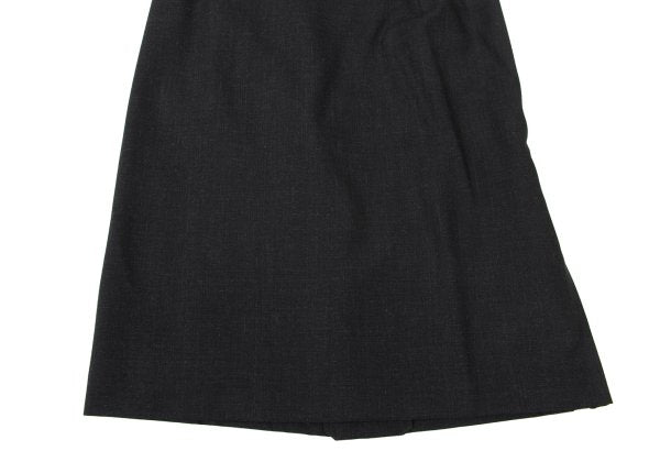 agnes b. Wool A-Line Midi Skirt Charcoal Size 36