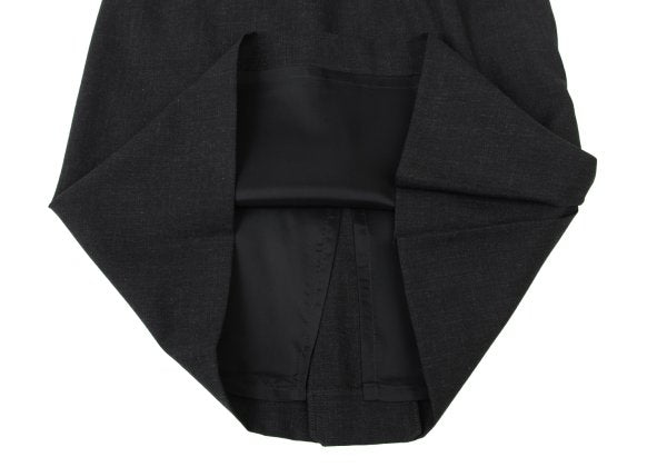 agnes b. Wool A-Line Midi Skirt Charcoal Size 36
