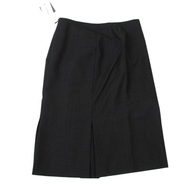 agnes b. Wool A-Line Midi Skirt Charcoal Size 36