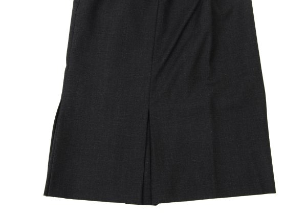 agnes b. Wool A-Line Midi Skirt Charcoal Size 36