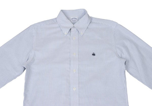 Brooks Brothers Striped Button-Down Shirt Light Blue Size S