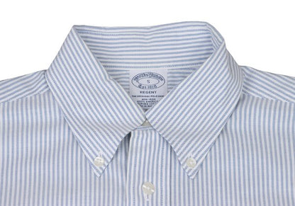 Brooks Brothers Striped Button-Down Shirt Light Blue Size S