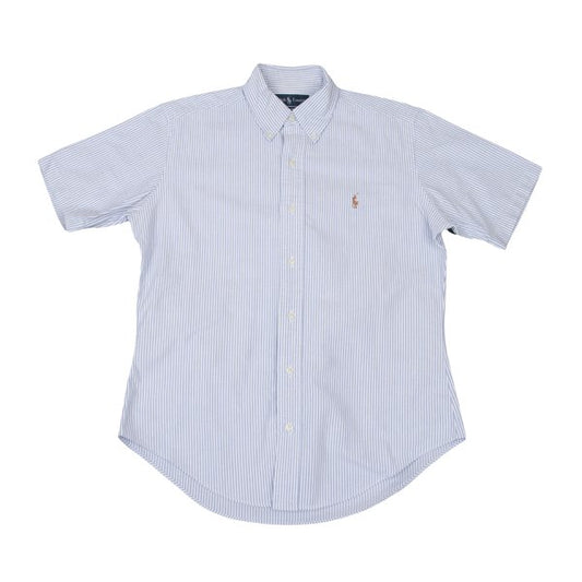 Ralph Lauren Striped Button-Down Shirt Blue Size M