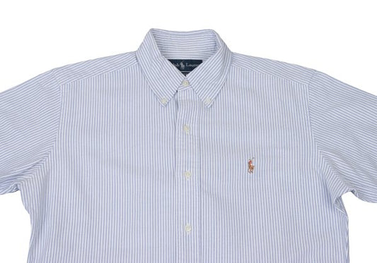 Ralph Lauren Striped Button-Down Shirt Blue Size M