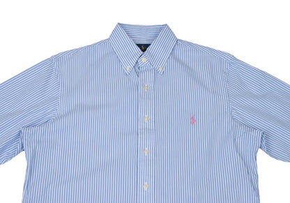Ralph Lauren Striped Button-Down Shirt Blue Size S