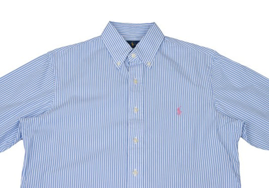 Ralph Lauren Striped Button-Down Shirt Blue Size S