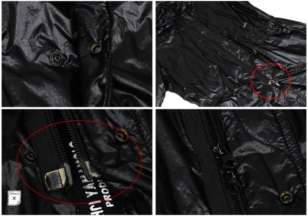 Yohji Yamamoto POUR HOMME Quilted Nylon Coat Black Size 4