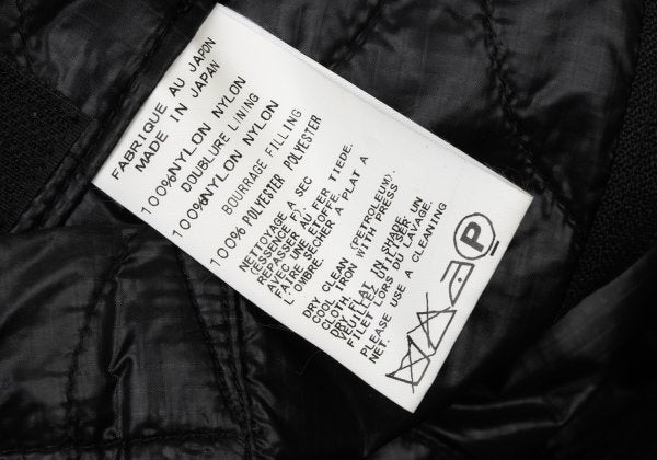 Yohji Yamamoto POUR HOMME Quilted Nylon Coat Black Size 4