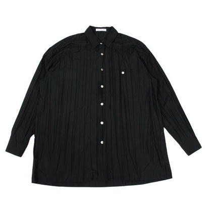 ISSEY MIYAKE MEN 97AW Poly Wrinkle Pleat Shirt Black Size L