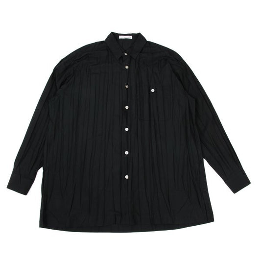 ISSEY MIYAKE MEN 97AW Poly Wrinkle Pleat Shirt Black Size L