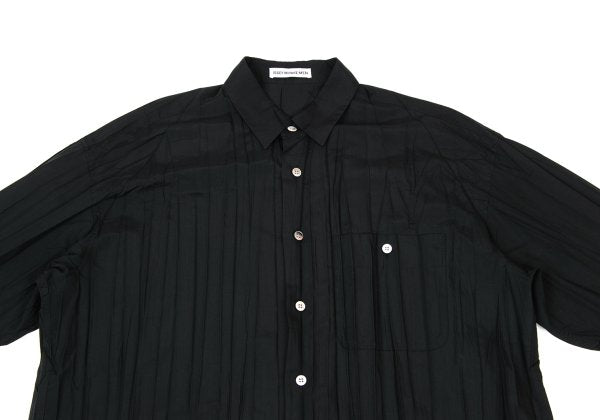 ISSEY MIYAKE MEN 97AW Poly Wrinkle Pleat Shirt Black Size L