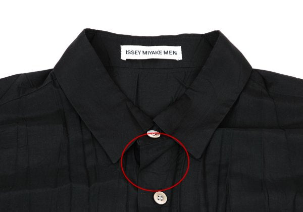 ISSEY MIYAKE MEN 97AW Poly Wrinkle Pleat Shirt Black Size L