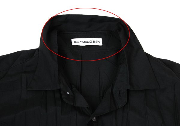 ISSEY MIYAKE MEN 97AW Poly Wrinkle Pleat Shirt Black Size L