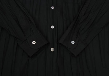 ISSEY MIYAKE MEN 97AW Poly Wrinkle Pleat Shirt Black Size L