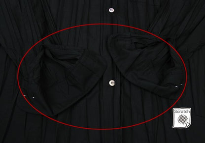 ISSEY MIYAKE MEN 97AW Poly Wrinkle Pleat Shirt Black Size L