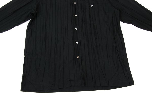 ISSEY MIYAKE MEN 97AW Poly Wrinkle Pleat Shirt Black Size L