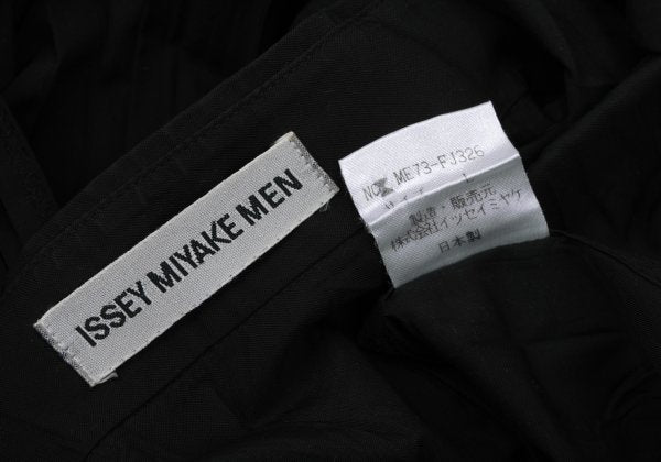 ISSEY MIYAKE MEN 97AW Poly Wrinkle Pleat Shirt Black Size L