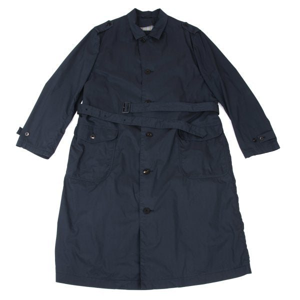 Papas Cotton Poly Check Liner Coat Navy Size 48M