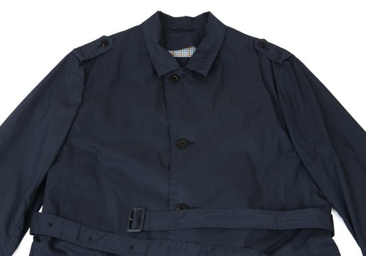 Papas Cotton Poly Check Liner Coat Navy Size 48M